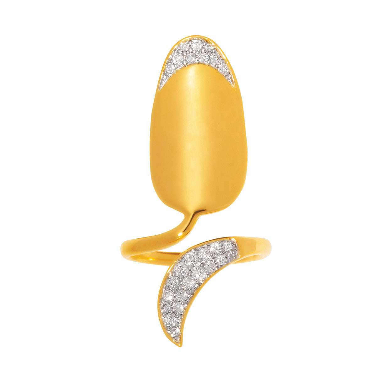 Moon Tip Golden Nail Ring