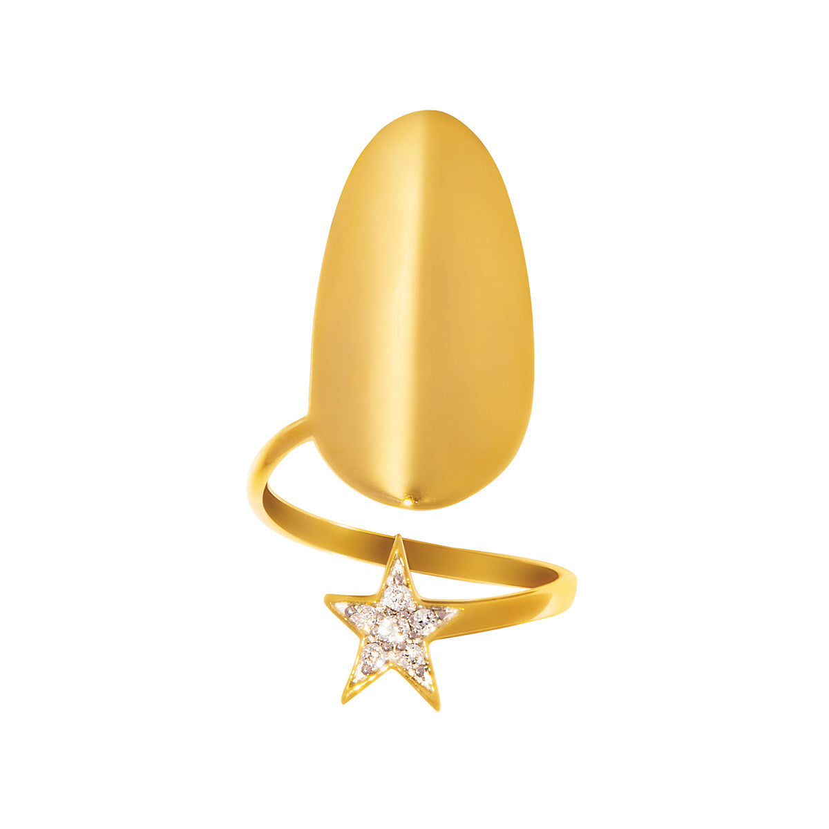 Star Golden Nail Ring